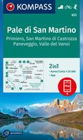 Wandelkaart 653 Pale di San Martino | Kompass Wandelkaart 653 Pale di San Martino | Kompass