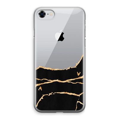 Gouden marmer: iPhone 8 Transparant Hoesje