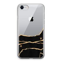 Gouden marmer: iPhone 8 Transparant Hoesje