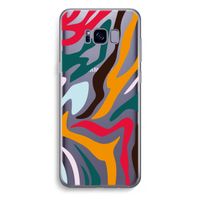 Colored Zebra: Samsung Galaxy S8 Plus Transparant Hoesje