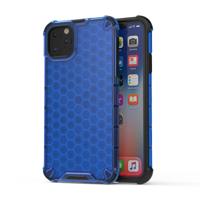 Schokbestendige honingraat PC + TPU Case voor iPhone 11 (blauw)