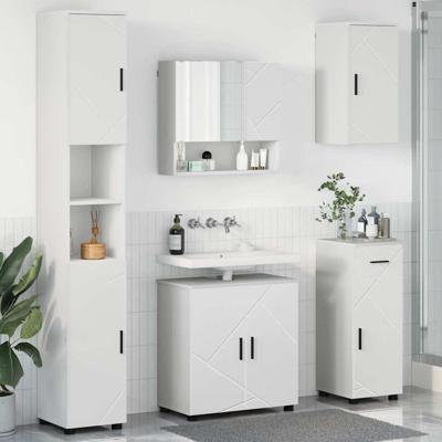 Badkamermeubelset 5 pcs Wit 61 x 35 x 64 cm Bewerkt hout