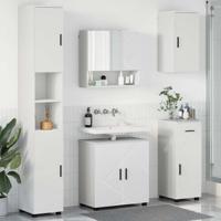 Badkamermeubelset 5 pcs Wit 61 x 35 x 64 cm Bewerkt hout