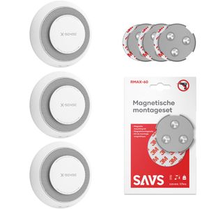 X-Sense XP01 combimelder 3-pack + SAVS® Montageset