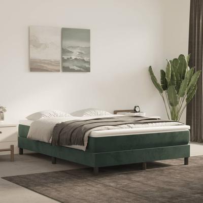 Pocketveringmatras 140x220x20 cm fluweel donkergroen