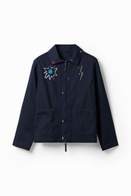 Jasje met geborduurde details - BLUE - XXL