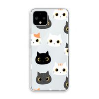 Katten: Pixel 4 Transparant Hoesje