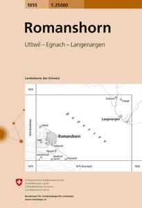 Wandelkaart - Topografische kaart 1055 Romanshorn | Swisstopo