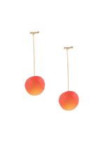 E.M. cherry pierced earrings - Rouge