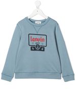 Lanvin Enfant sweat à logo brodé - Bleu