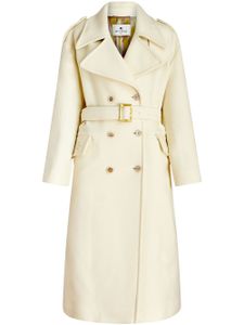 ETRO belted-waist double-breasted coat - Tons neutres