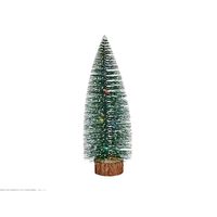 Krist+ Mini decoratie kerstboompje - met licht - H30 cm - groen - kunststof - Kerstdorpen - thumbnail