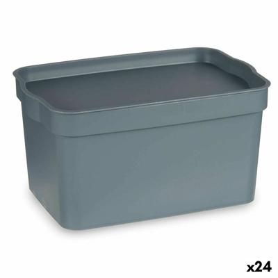 Multi-functionele Kist Grijs Plastic 2,3 L (13,5 x 11 x 20 cm) (24 Stuks)