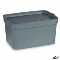 Multi-functionele Kist Grijs Plastic 2,3 L (13,5 x 11 x 20 cm) (24 Stuks)