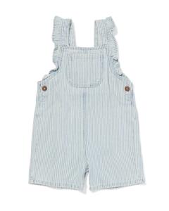 HEMA Babytuinbroek Strepen Denim (denim)