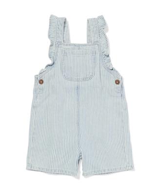 HEMA Babytuinbroek Strepen Denim (denim)
