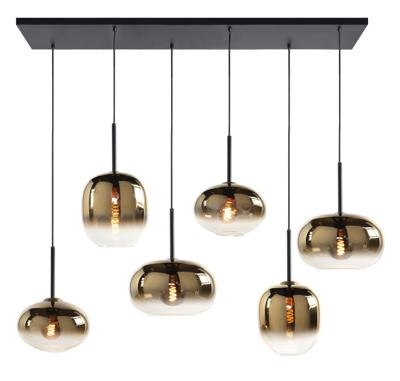 Hanglamp Bellini 6-lichts goud
