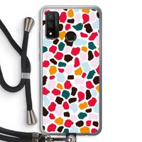 Colored Giraffe: Huawei P Smart (2020) Transparant Hoesje met koord