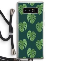 Monstera leaves: Samsung Galaxy Note 8 Transparant Hoesje met koord