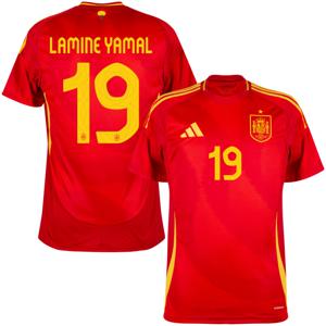 Spanje Shirt Thuis 2024-2025 + Lamine Yamal 19