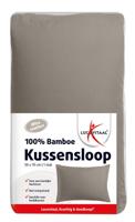 Lucovitaal kussensloop bamboo taupe 50x70 Lucovitaal kussensloop bamboo taupe 50x70