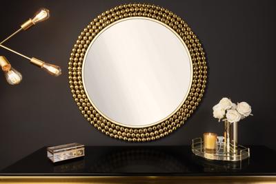 Ronde wandspiegel PEARLS 75cm goud metaal - 43821