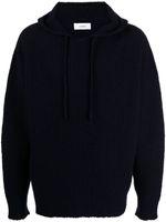 Lardini hoodie nervuré à manches longues - Noir