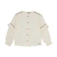 Daily7 winter t-shirt meisjes - wit - longsleeve/ruffle