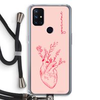Blooming Heart: OnePlus Nord N10 5G Transparant Hoesje met koord