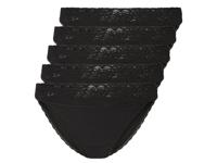 esmara 5 dames-slips (XL (48/50), Zwart)