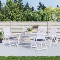 VidaXL Palletkussens 4 st 40x40x4 cm oxford stof marineblauw