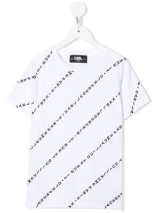 Karl Lagerfeld Kids t-shirt à logo imprimé - Blanc