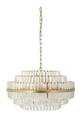 Richmond Hanglamp 'Desire' Crystal, 80cm, kleur Brushed Gold