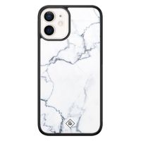 iPhone 12 mini glazen hardcase - Marmer grijs