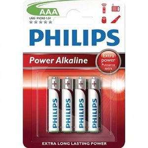 Philips Power alkaline aaa/lr03 mini penlite blister 1010