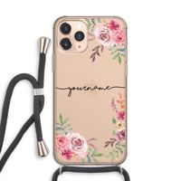 Rozen: iPhone 11 Pro Transparant Hoesje met koord