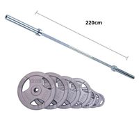 Olympische Halterset 75 kg - Focus Fitness Hamerton - 220 cm - 50 mm -