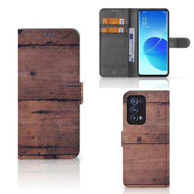OPPO Reno 6 Pro Plus 5G | Book Style Case | Old Wood