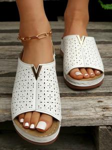 Plain Summer Slide Sandals