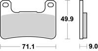 BREMBO Remblokken, voor de moto, Road/Sport gesinterd Metaal 07SU27SR