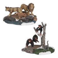 Lion monkey 2 pieces - l13xw13,5xh10,5cm - Luville