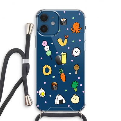 Happy bento friends: iPhone 12 Transparant Hoesje met koord