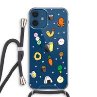Happy bento friends: iPhone 12 Transparant Hoesje met koord