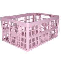 Opvouwbare krat - roze - 48 x 35 x 24 cm - boodschappen - 32 liter - kunststof Opvouwbare krat - roze - 48 x 35 x 24 cm - boodschappen - 32 liter - kunststof
