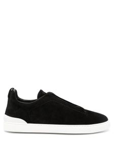 Zegna baskets Triple Stitch en cuir - Noir