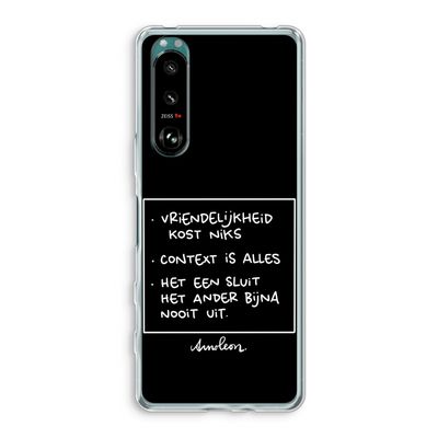 Mijn Motto's: Sony Xperia 5 III Transparant Hoesje