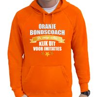 Oranje hoodie Holland / Nederland supporter de enige echte bondscoach EK/ WK voor heren - thumbnail