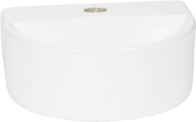 Saqu Side Fontein halfrond 1 kraangat 30x25x12 cm Wit
