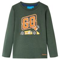 VidaXL Kindershirt met lange mouwen 128 donkergroen