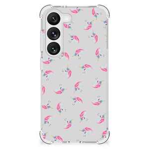 Doorzichtige Silicone Hoesje voor Samsung Galaxy S23 Unicorns